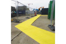 Ground Protection Rubber Matting Pyramat 1m x 10m Yellow