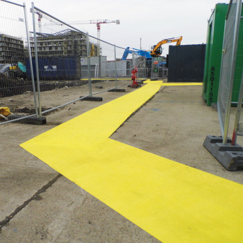 Ground Protection Rubber Matting Pyramat 1m x 10m Yellow
