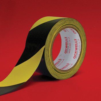 Hazard Warning Tape 50mm x 33m Yellow/Black
