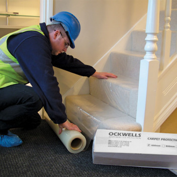 Stair Carpet Protection Film HD 1200mm x 100m