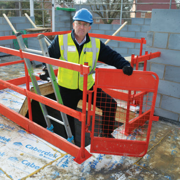 Ladder Gate with HD Handrail Safety Post