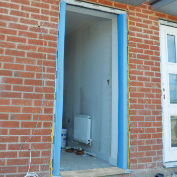 Foam Protection \'U\'  Profile 80-100mm x 2m Blue Door