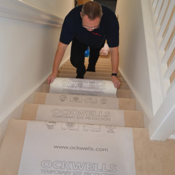 Stair Carpet Protection Film FR TS63 1200mm x 100m