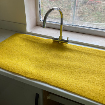 Spaghetti Mat Yellow Kitchen Protection