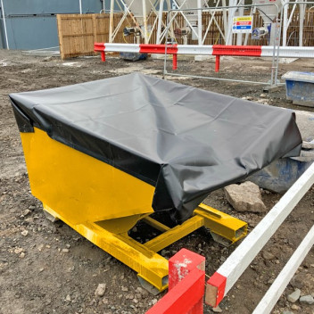 HD PVC Tipping Skip Cover with Magnets 1.7m x 2.25m