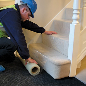 Stair Carpet Protection Film HD 1200mm x 100m