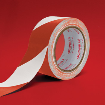 Hazard Warning Tape 50mm x 33m Red/White