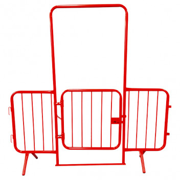 Pedestrian Barrier with Spring Loaded Gate