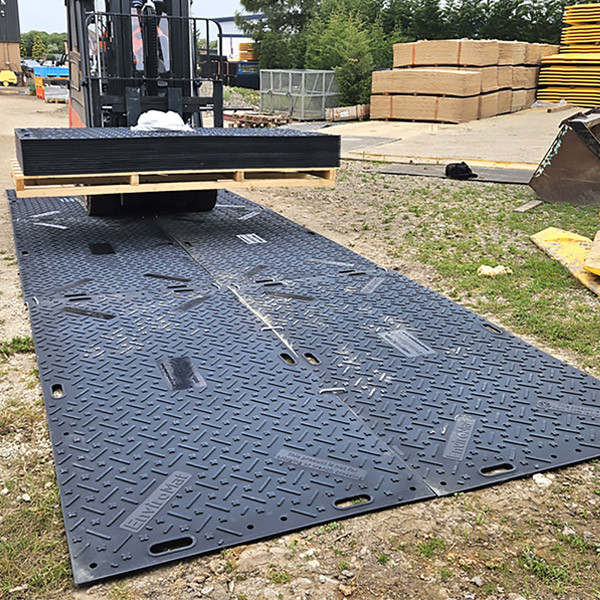 EnviroMat ground protection panels used to form a temporary access surface
