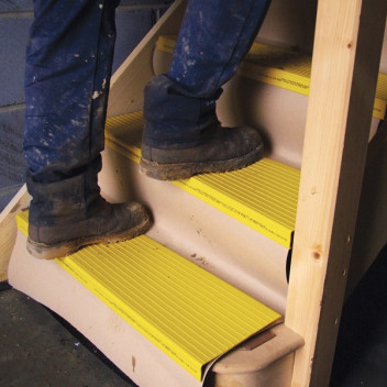Stairtread Protector PVC Rigid 750mm x 210mm Yellow (20) Stairtread Protector PVC Rigid 750mm x 210mm Yellow (20)